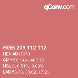 Color code: RGB 209 112 112 | qconv.com