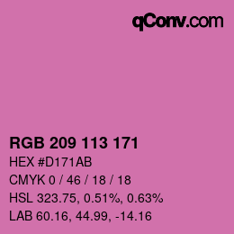 Color code: RGB 209 113 171 | qconv.com