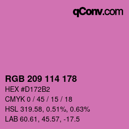 Color code: RGB 209 114 178 | qconv.com