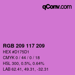 Código de color: RGB 209 117 209 | qconv.com