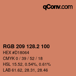 Color code: RGB 209 128.2 100 | qconv.com