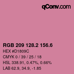 カラーコード: RGB 209 128.2 156.6 | qconv.com
