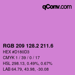 カラーコード: RGB 209 128.2 211.6 | qconv.com