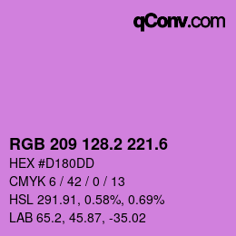 カラーコード: RGB 209 128.2 221.6 | qconv.com