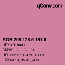カラーコード: RGB 209 128.6 161.6 | qconv.com