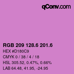 カラーコード: RGB 209 128.6 201.6 | qconv.com
