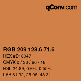 カラーコード: RGB 209 128.6 71.6 | qconv.com