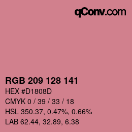 Color code: RGB 209 128 141 | qconv.com