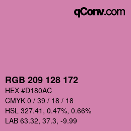 颜色代码: RGB 209 128 172 | qconv.com