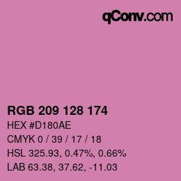 颜色代码: RGB 209 128 174 | qconv.com