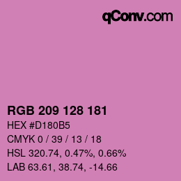 颜色代码: RGB 209 128 181 | qconv.com