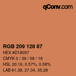 颜色代码: RGB 209 128 87 | qconv.com