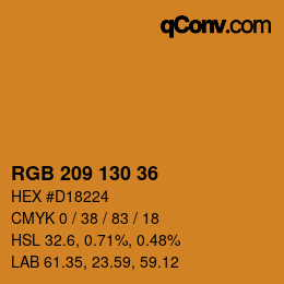 Farbcode: RGB 209 130 36 | qconv.com