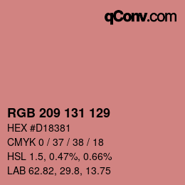 Color code: RGB 209 131 129 | qconv.com