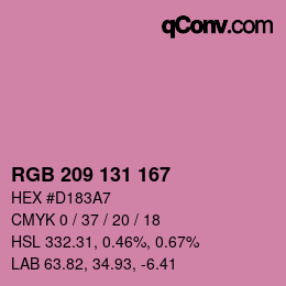 Color code: RGB 209 131 167 | qconv.com
