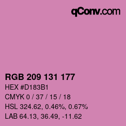 Color code: RGB 209 131 177 | qconv.com