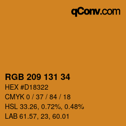 カラーコード: RGB 209 131 34 | qconv.com