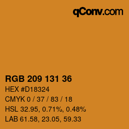 カラーコード: RGB 209 131 36 | qconv.com