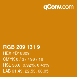 Color code: RGB 209 131 9 | qconv.com