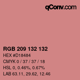 Color code: RGB 209 132 132 | qconv.com