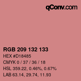 カラーコード: RGB 209 132 133 | qconv.com