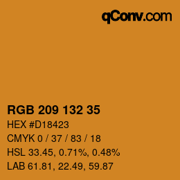 颜色代码: RGB 209 132 35 | qconv.com