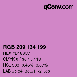 Color code: RGB 209 134 199 | qconv.com