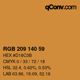Farbcode: RGB 209 140 59 | qconv.com