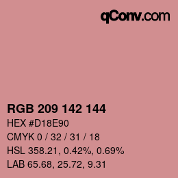 Color code: RGB 209 142 144 | qconv.com