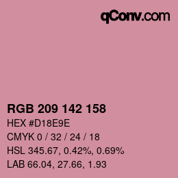 Color code: RGB 209 142 158 | qconv.com