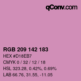 Color code: RGB 209 142 183 | qconv.com