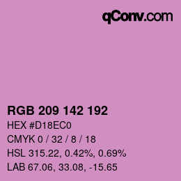 Color code: RGB 209 142 192 | qconv.com