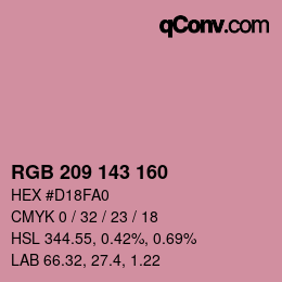 颜色代码: RGB 209 143 160 | qconv.com
