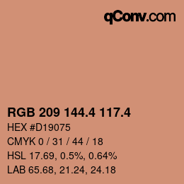 カラーコード: RGB 209 144.4 117.4 | qconv.com