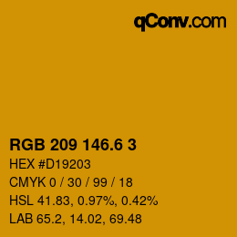 カラーコード: RGB 209 146.6 3 | qconv.com