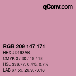 Color code: RGB 209 147 171 | qconv.com
