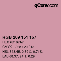 カラーコード: RGB 209 151 167 | qconv.com