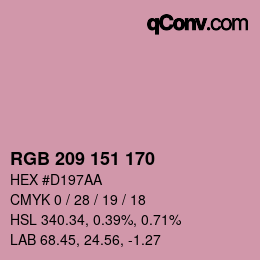 Color code: RGB 209 151 170 | qconv.com