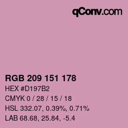 Color code: RGB 209 151 178 | qconv.com