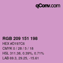 Color code: RGB 209 151 198 | qconv.com
