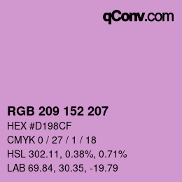 Color code: RGB 209 152 207 | qconv.com