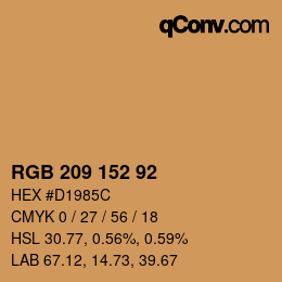 カラーコード: RGB 209 152 92 | qconv.com