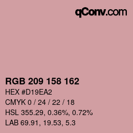 Farbcode: RGB 209 158 162 | qconv.com