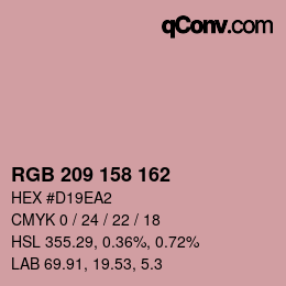 Código de color: RGB 209 158 162 | qconv.com