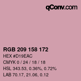Color code: RGB 209 158 172 | qconv.com