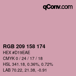 Color code: RGB 209 158 174 | qconv.com