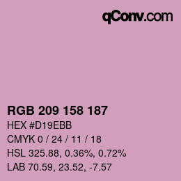 颜色代码: RGB 209 158 187 | qconv.com