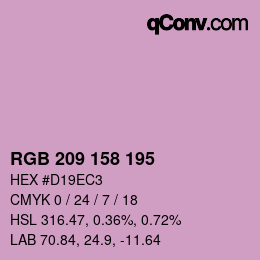 Color code: RGB 209 158 195 | qconv.com