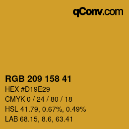 カラーコード: RGB 209 158 41 | qconv.com