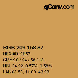 颜色代码: RGB 209 158 87 | qconv.com